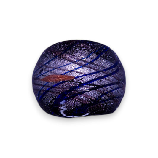 Glass "Midnight Sorbet" Statement Ring