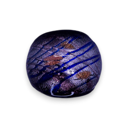 Glass "Midnight Sorbet" Statement Ring