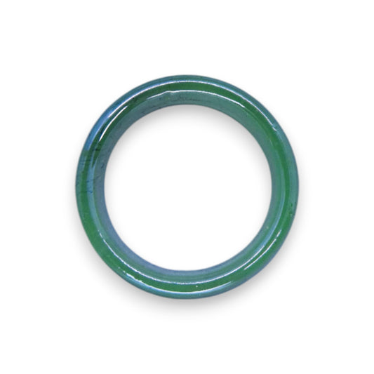 Glass "Matcha Glaze" Statement Ring