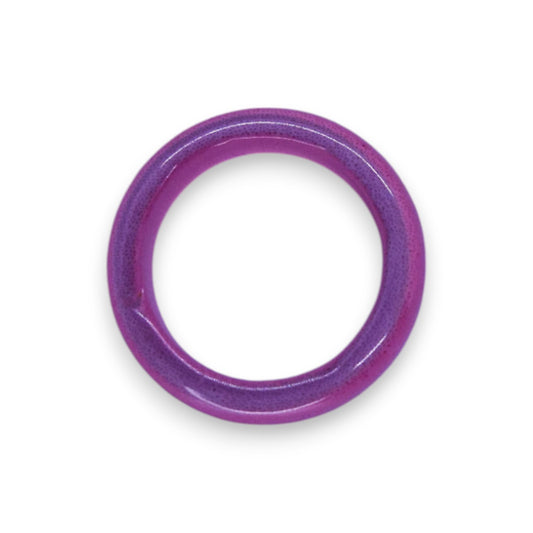 Glass "Strawberry Frost" Statement Ring