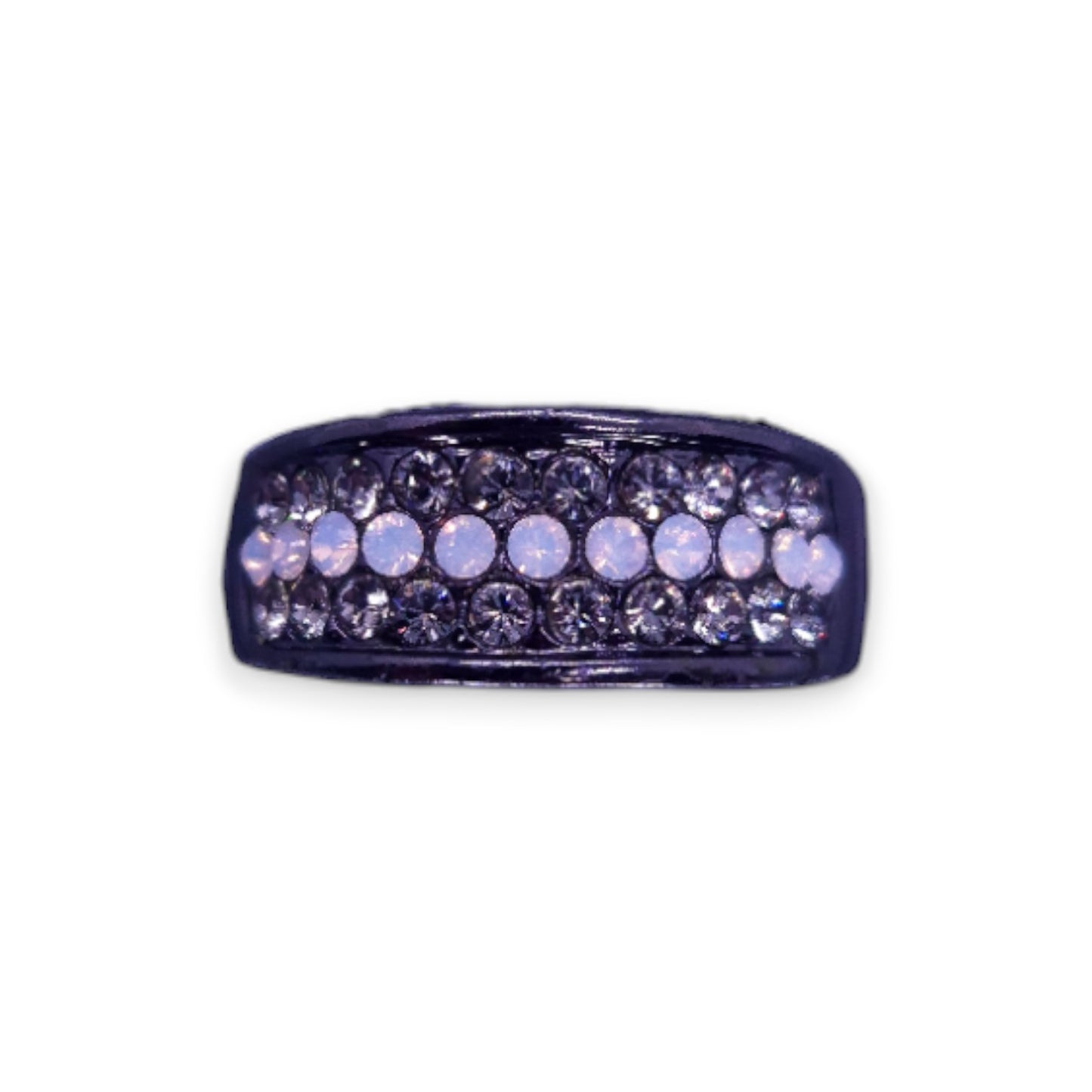 Metal Opal & Cubic Zirconia Classic Ring