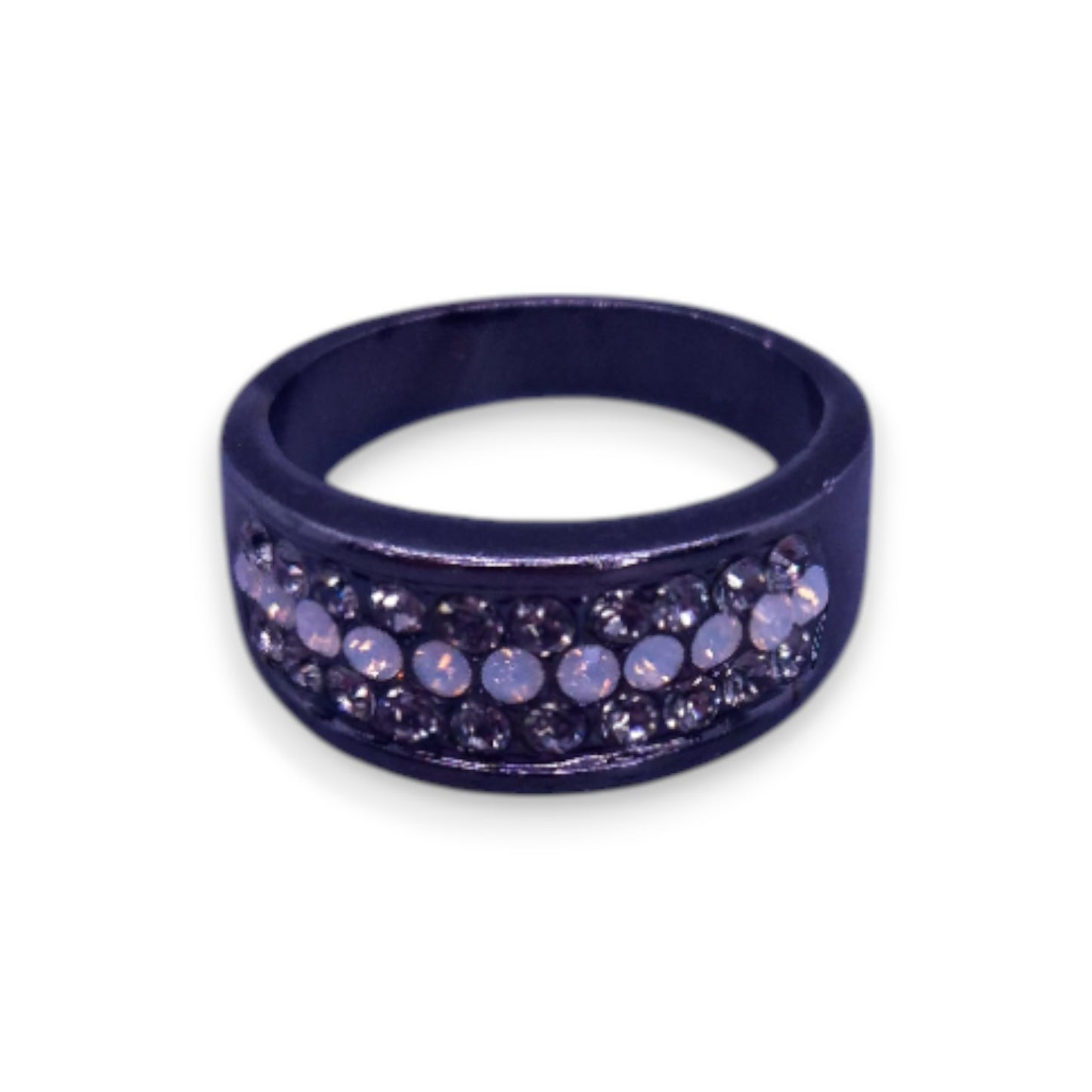 Metal Opal & Cubic Zirconia Classic Ring