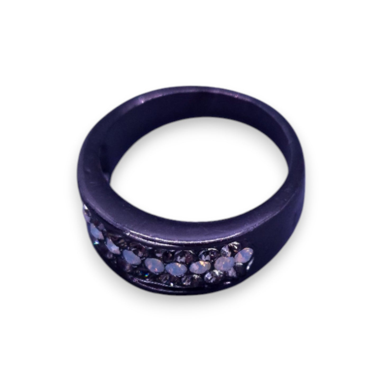 Metal Opal & Cubic Zirconia Classic Ring
