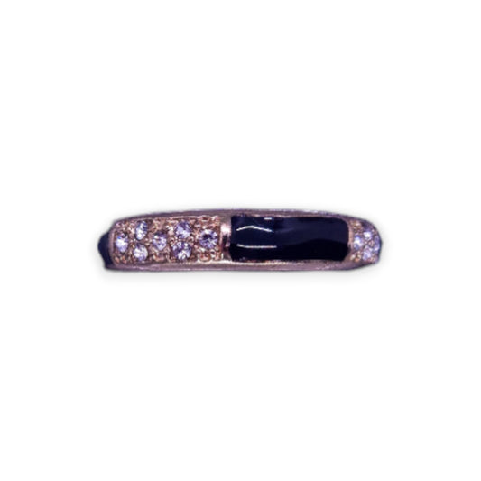 Gold Tone Cubic Zirconia Classic Ring