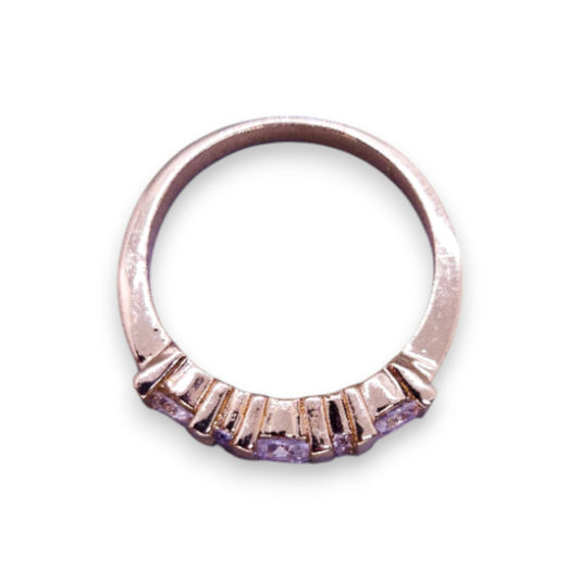 Gold Tone Cubic Zirconia Classic Ring