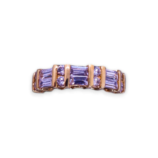Gold Tone Cubic Zirconia Classic Ring