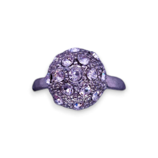 Silver Tone Clear Cubic Zirconia Classic Ring