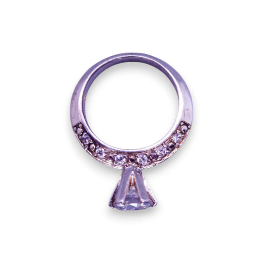 Sterling Silver Clear Cubic Zirconia Classic Ring