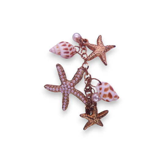 Gold Tone Nature Inspired Seashore Bracelet
