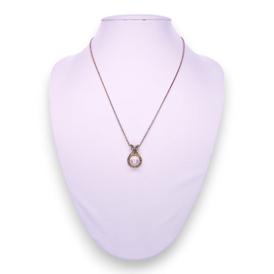 Gold Tone Faux Pearl Classic Necklace