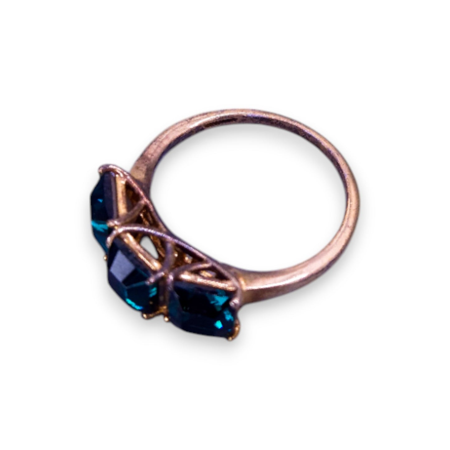 Gold Tone Green Swarovski Zirconia Classic Ring
