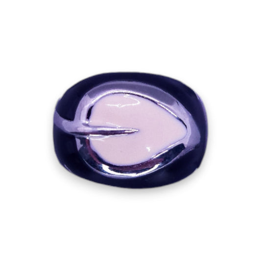Silver Tone Enamelled Nature Inspired Ring