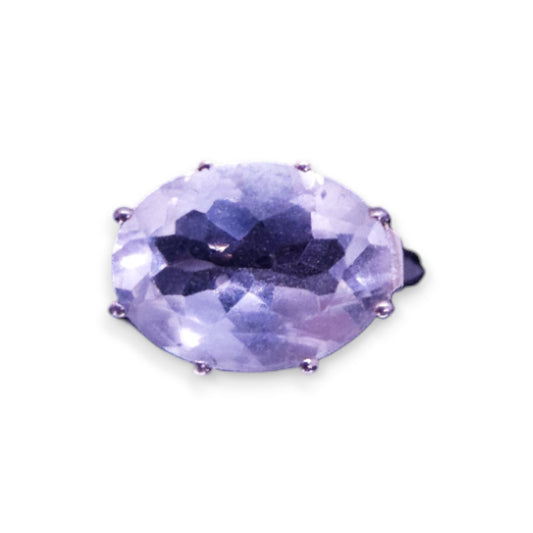 Sterling Silver Clear Cubic Zirconia Statement Ring
