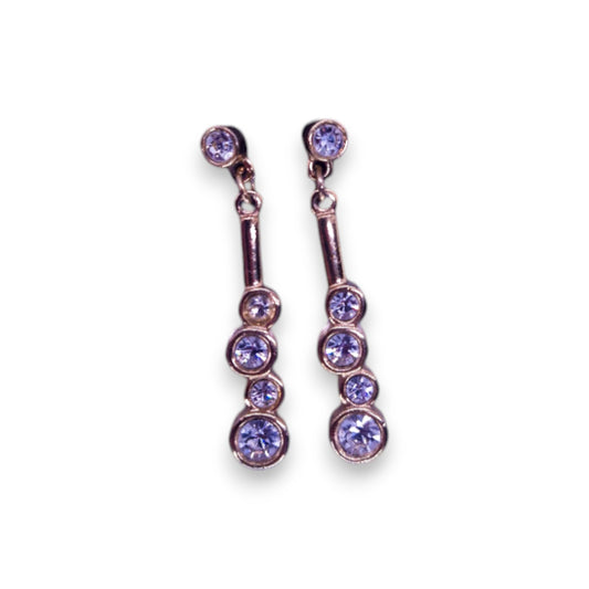 Gold Tone Cubic Zirconia Classic Earrings