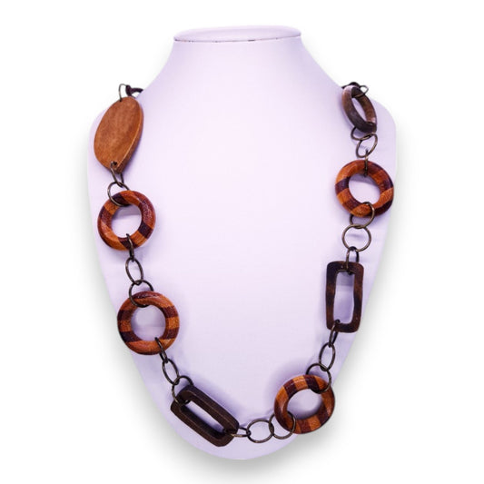 Wood Link Bohemian Necklace