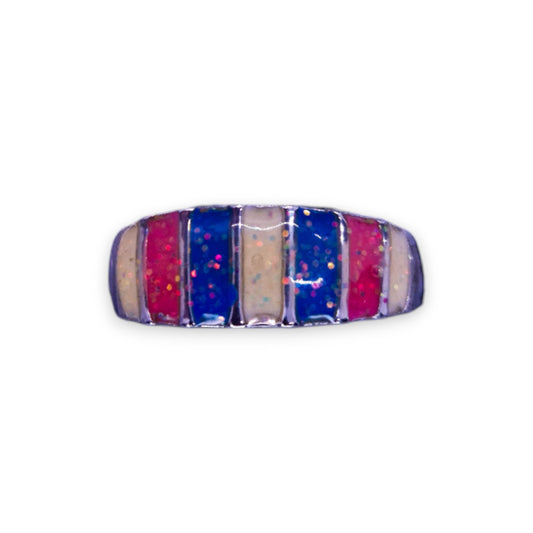 Sterling Silver Enamelled Classic Ring