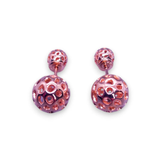 Rose Gold Tone Modern Earrings