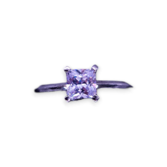 Sterling Silver Clear Cubic Zirconia Classic Ring