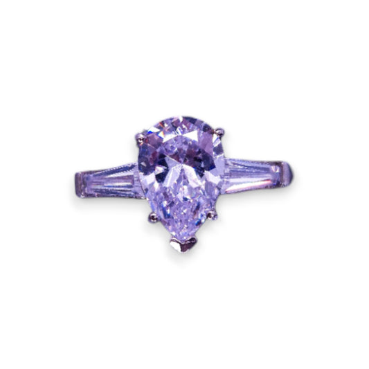 Sterling Silver Clear Cubic Zirconia Classic Ring