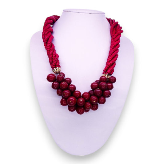 Wood Beaded Bohemian Necklace