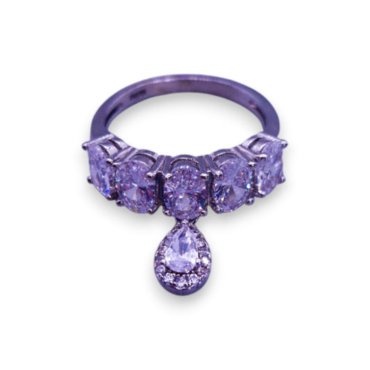 Sterling Silver Clear Cubic Zirconia Classic Ring