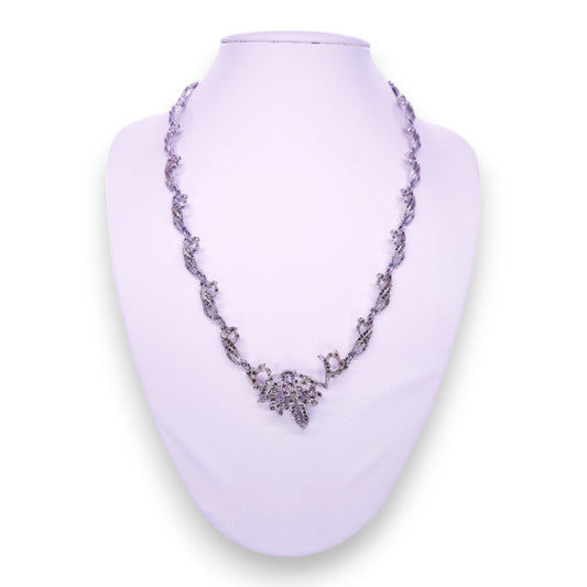 Silver Tone Marcasite Vintage Necklace
