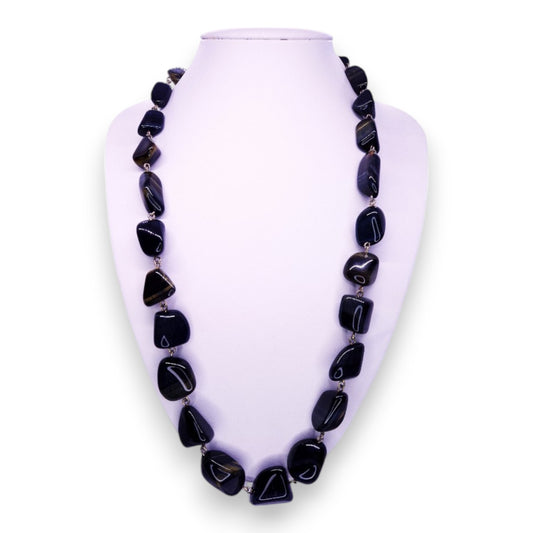 Tiger's Eye Statement Necklace - Semi-Precious Stone