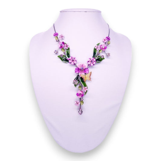 Silver Tone Nature Inspired Necklace