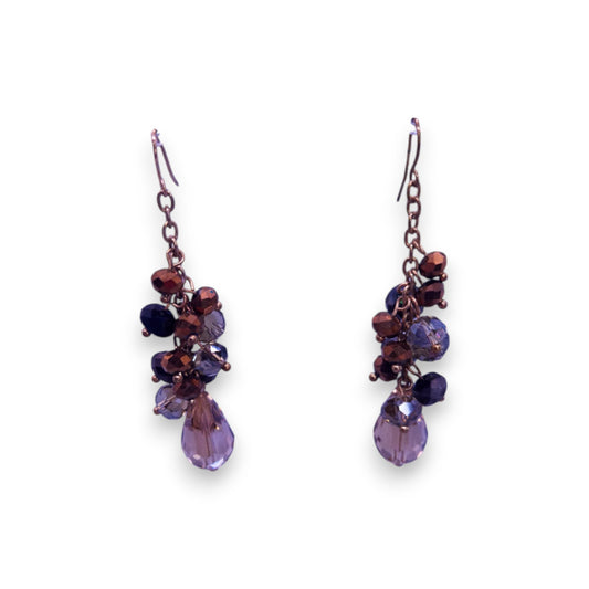 Gold Tone Plastic Beads Classic Earrings