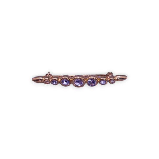 Gold Tone Cubic Zirconia Classic Brooch