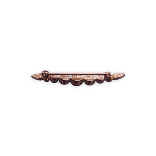 Gold Tone Cubic Zirconia Classic Brooch