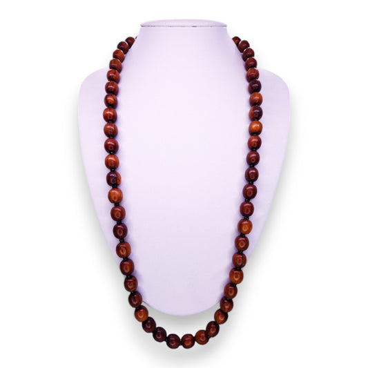 Wood Bead Bohemian Necklace