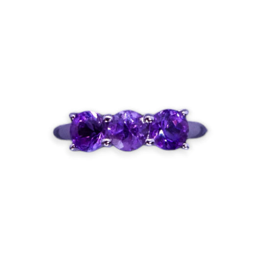 Sterling Silver Amethyst Classic Ring