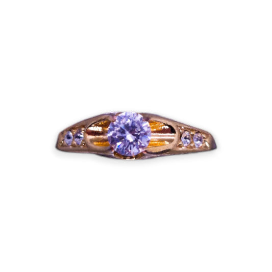 Gold Plated Cubic Zirconia Classic Ring