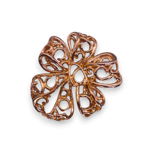 Gold Tone Romantic Bow Brooch