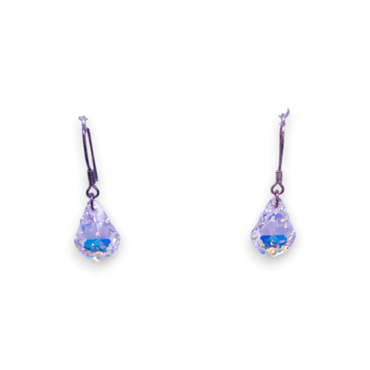 Silver Tone Clear Cubic Zirconia Classic Earrings