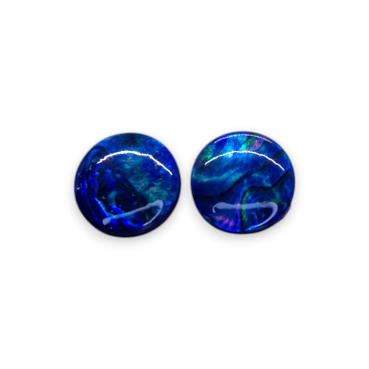 Silver Tone Plastic Classic Earrings