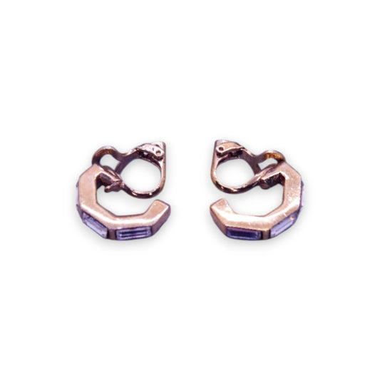Gold Tone Cubic Zirconia Classic Earrings