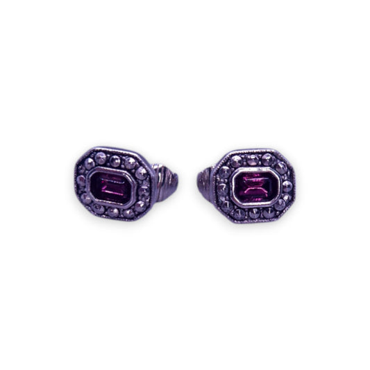 Silver Tone Classic Earrings