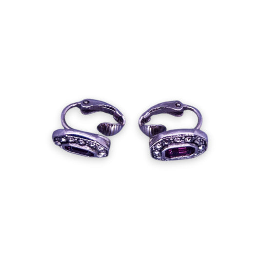 Silver Tone Classic Earrings