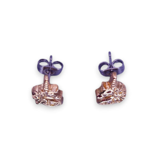 Gold Tone Cubic Zirconia Unicorn Nature Inspired Earrings