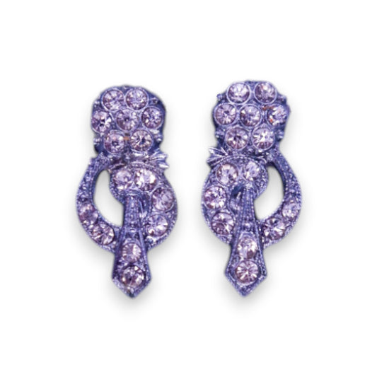Silver Tone Clear Cubic Zirconia Classic Earrings