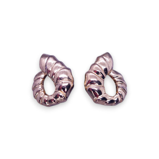 Gold Tone Nature Inspired Shell Earrings