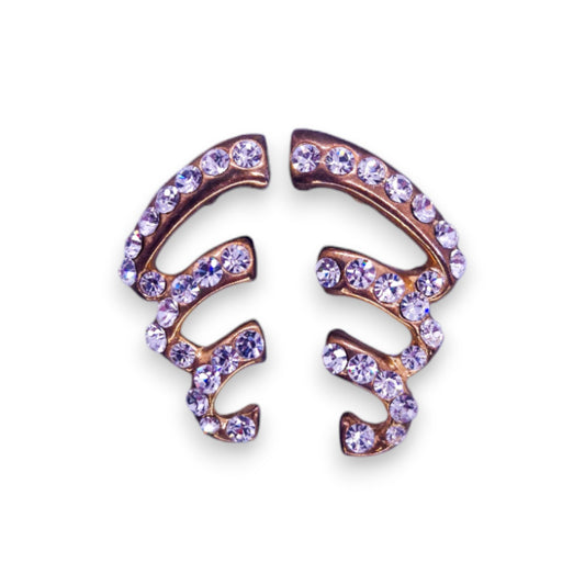 Gold Tone Cubic Zirconia Classic Earrings