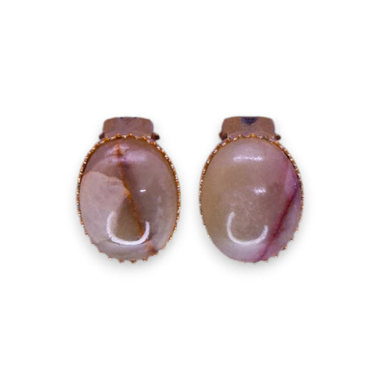 Gold Tone Onyx Bohemian Earrings