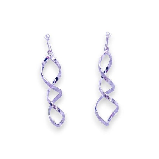 Silver Tone Classic Earrings