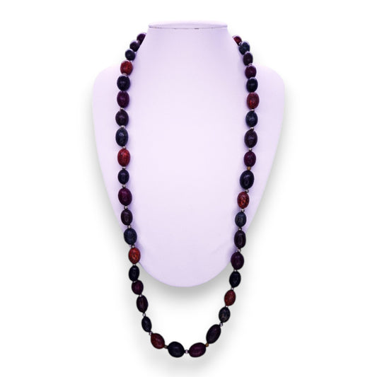 Wood Bead Bohemian Necklace
