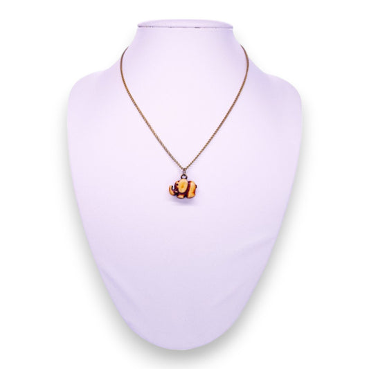 Gold Tone Plastic Vintage Necklace