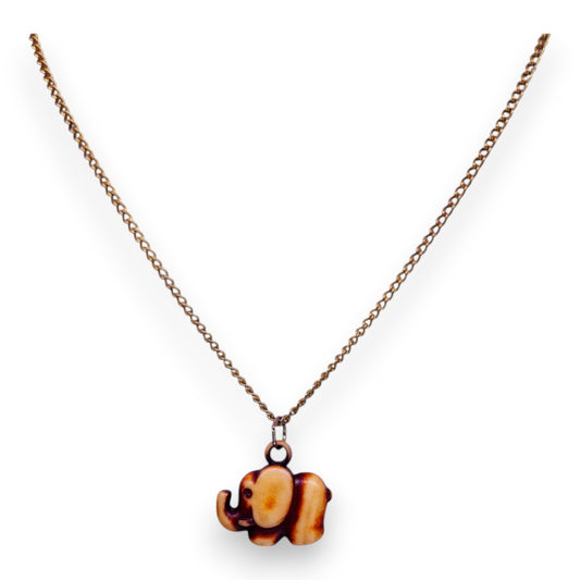 Gold Tone Plastic Vintage Necklace
