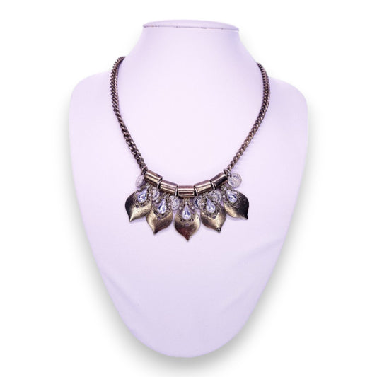 Gold Tone Cubic Zirconia Classic Necklace
